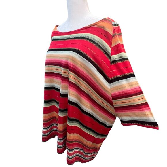Polo Ralph Lauren Women's Western Aztec Tunic Top Red Striped Small Short Sleeve - Picture 2 of 12
